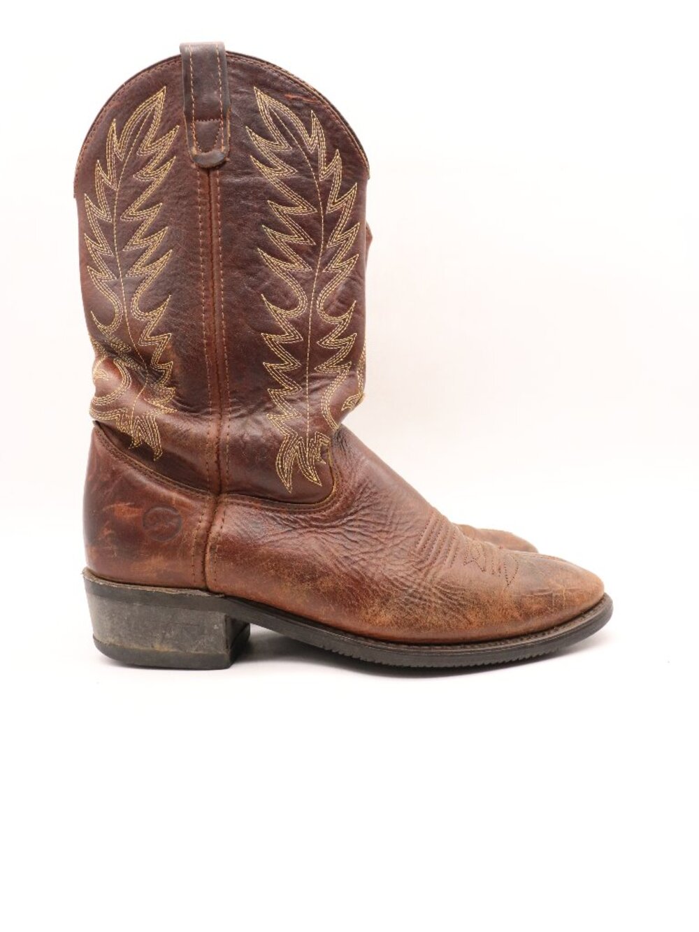 Double H Work West 1546 Cowboy Boots Men's 10 D Brown Leather USA